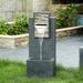 32" Contemporary Finish with Rock Texture Fountain and Led Light