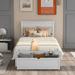 GZMR Twin Size Platform Bed with Under Bed Drawer