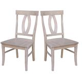 International Concepts Solid Wood Cosmo Dining Chairs, Set of 2