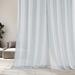 Exclusive Fabrics Grommet Solid Faux-linen Sheer Curtain (1 Panel)
