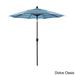 California Umbrella 7.5' Rd. Aluminum Patio Umbrella, Crank Lift with Push Button Tilt, Bronze Finish, Sunbrella Fabric