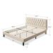 Priage by ZINUS Upholstered Button-tufted Platform Bed Frame