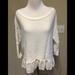 American Eagle Outfitters Sweaters | American Eagle Aline Boatneck Cream Knit S Frill | Color: Cream/White | Size: S