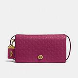 Coach Bags | Coach Bright Cherry Red Leather Dinky Handbag Gold | Color: Gold/Pink | Size: Os