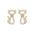 Kate Spade Jewelry | Kate Spade Jazz Things Up Gold Pave Cat Stud Earrings | Color: Gold | Size: Os
