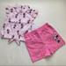 Disney Matching Sets | Disney Minnie Mouse Pink Shorts Set 2199 | Color: Pink | Size: 24mb