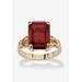 Women's Yellow Gold Plated Simulated Birthstone Ring by PalmBeach Jewelry in January (Size 8)