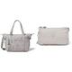 Kipling Damen Art Tote Bag, Grey Gris, Einheitsgröße + Womens CREATIVITY L POUCHES/CASES, Grey Gris, 4x18.5x11 cm