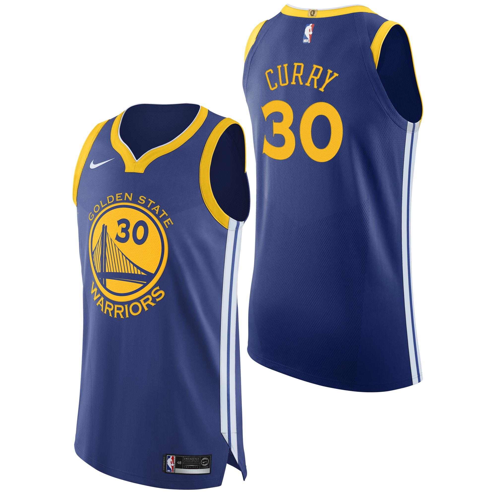 Golden State Warriors Nike Icon Authentic Maillot d'équipe de NBA - Stephen Curry - Homme - Homme Taille: 58