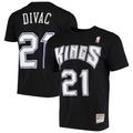 "T-shirt avec nom et numéro de point Mitchell & Ness Vlade Divac pour hommes, noir, Sacramento Kings, Hardwood Classics - Homme Taille: M"