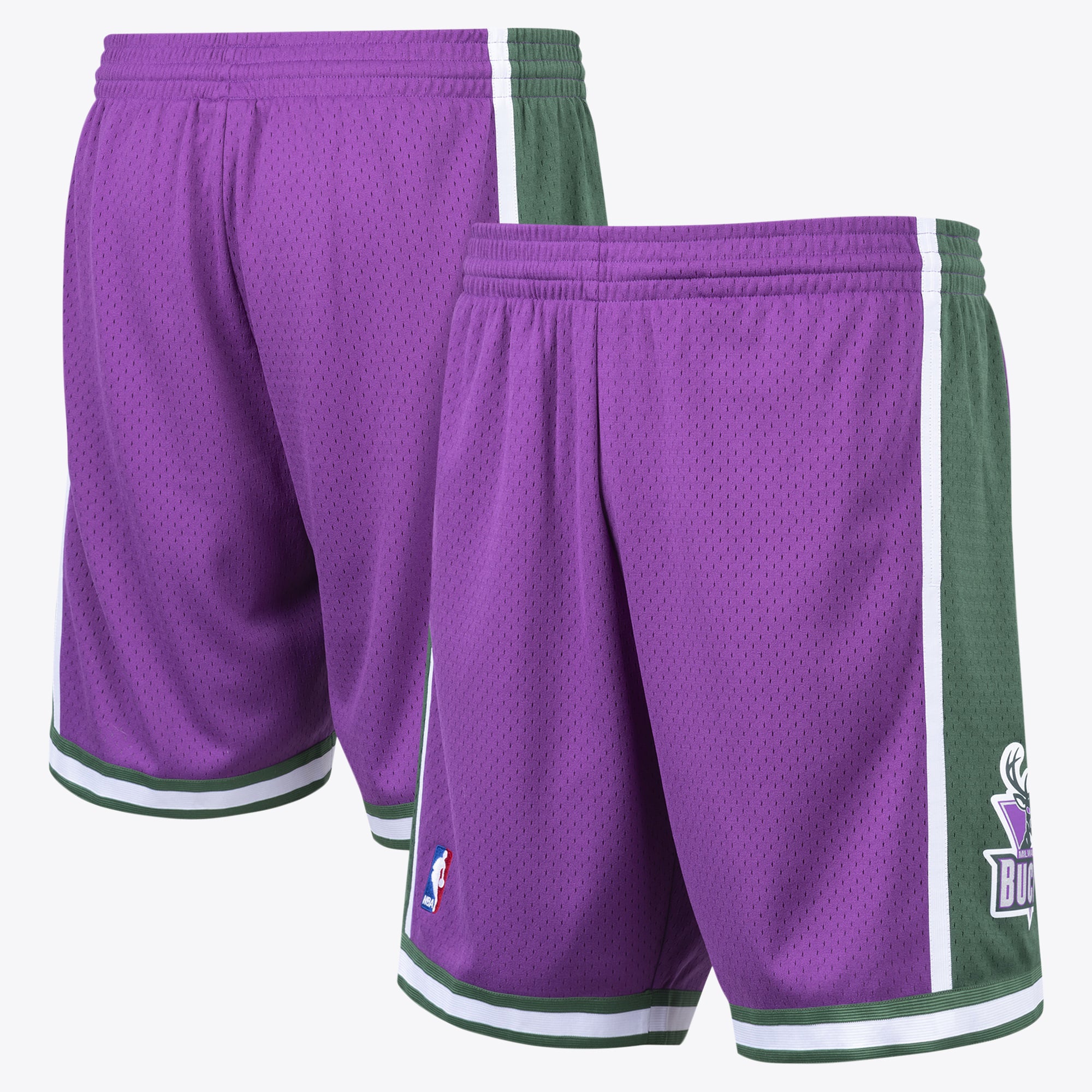 Short Swingman Road Milwaukee Bucks Hardwood Classics par Mitchell & Ness - Violet - Hommes - Homme Taille: XL