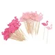 20/30/50/60pc Rose flamant Rose décoration de gâteau gâteau choix Cupcake décoration pour été Hawaii