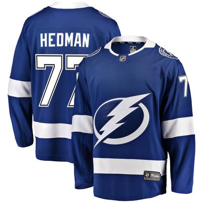 Blaues Tampa Bay Lightning Premier Breakaway-Spielertrikot von Victor Hedman Fanatics für Herren Image