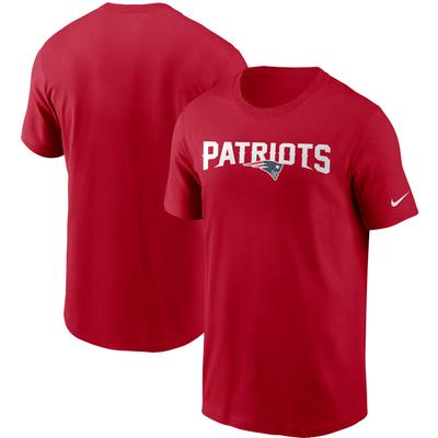Rotes Nike New England Patriots Team-Wortmarken-T-Shirt für Herren Image