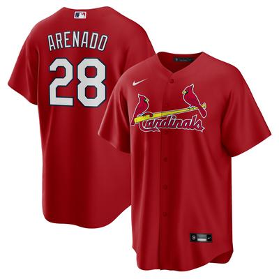 Offizielles Ersatz-Spielertrikot der St. Louis Cardinals, Nike Nolan Arenado, Rot, für Herren Image