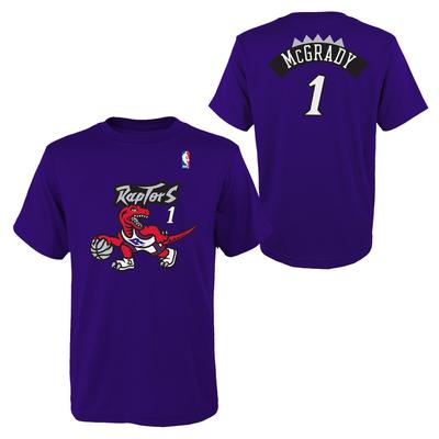 Toronto Raptors Tracy McGrady Hardwood Classics T-Shirt mit Namen- und Nummerndruck – Jugendliche Image