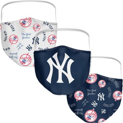 New York Yankees 3er-Pack Gesichtsbedeckungen – Erwachsene Image
