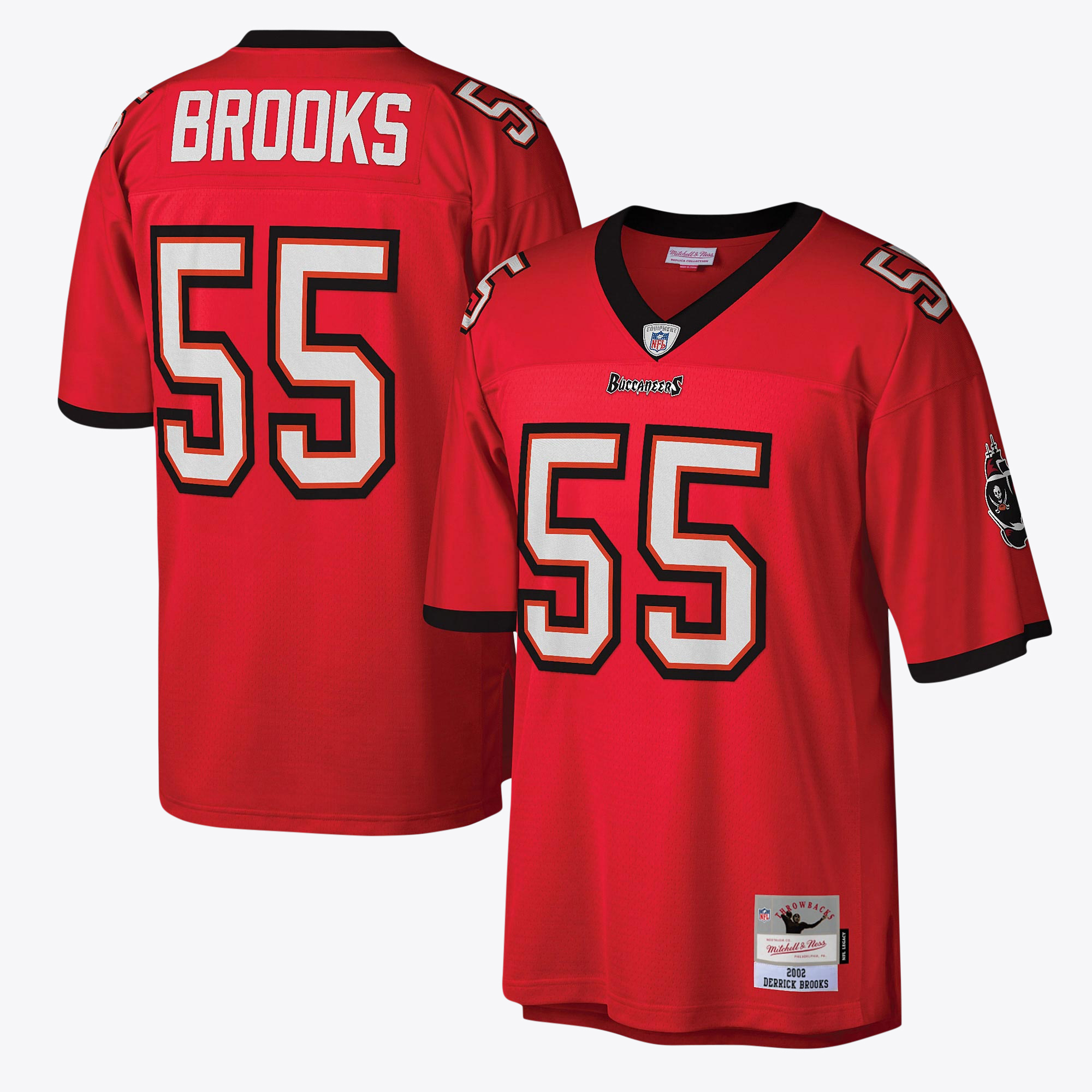 "Tampa Bay Buccaneers Mitchell & Ness Derrick Brooks 2002 Legacy Jersey - Mens" Image