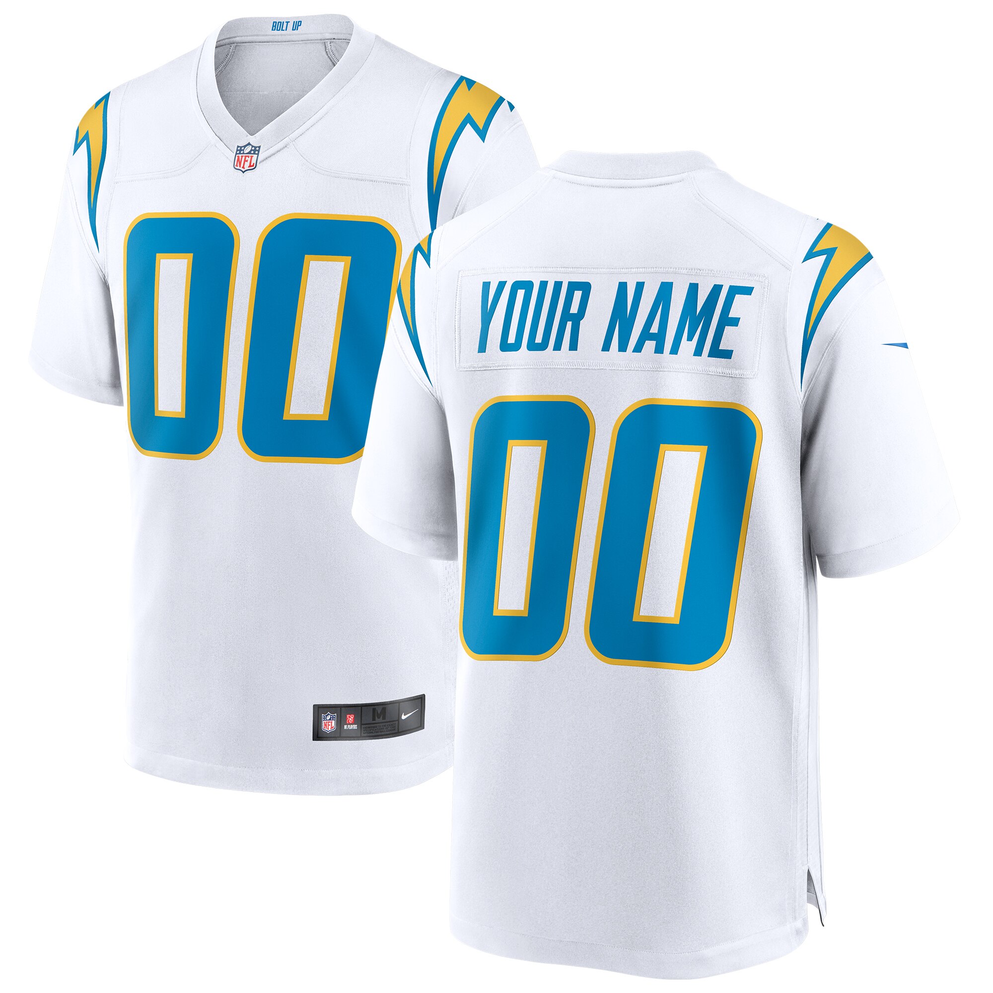 Los Angeles Chargers Nike Game Auswärtstrikot - Weiß - Personalisiert - Jugendliche Image