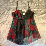 Victoria's Secret Intimates & Sleepwear | Floral Babydoll Lingerie Top | Color: Green/Red | Size: S