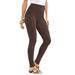 Plus Size Women's Ankle-Length Essential Stretch Legging by Roaman's in Chocolate (Size M) Activewear Workout Yoga Pants