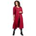 Plus Size Women's Front-Slit Ultra Femme Tunic by Roaman's in Classic Red (Size 1X) Long Sleeve Shirt