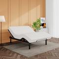 The Twillery Co.® Shreya Upholstered Adjustable Bed w/ Wireless Remote | 14 H x 53.5 W x 74.8 D in | Wayfair F02138A284F445F294FEC906D916F586