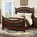 Darby Home Co Rizal Standard Bed Wood & /Upholstered/Faux leather in Brown | 59 H x 78 W x 85 D in | Wayfair 4E98D73B826A4A04BA0FCE2FA31D9E46