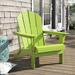 Beachcrest Home™ Shawnna Weather-Resistant Foldable Outdoor Adirondack Chair, Stainless Steel in Green | 34.5 H x 29.5 W x 34.25 D in | Wayfair