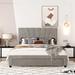 Willa Arlo™ Interiors Tymir Velvet Platform Bed Queen Size Storage Bed w/ A Big Drawer Wood & /Upholstered/Velvet | Wayfair