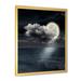 East Urban Home Full Moon in Cloudy Night Sky VI - Photograph on Canvas Metal in Black/Blue/White | 32 H x 24 W x 1 D in | Wayfair
