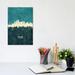 East Urban Home Portland Oregon Skyline by Michael Tompsett - Wrapped Canvas Painting Canvas in Green | 12 H x 8 W x 0.75 D in | Wayfair