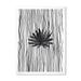 East Urban Home Black & White Tropical Leaf on Striped III - Painting on Canvas Canvas, Wood in Black/Green/White | 20 H x 12 W x 1 D in | Wayfair