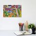 East Urban Home Small Town in Fauve IV by Patty Baker - Wrapped Canvas Painting Canvas | 8 H x 12 W x 0.75 D in | Wayfair