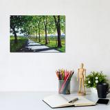 East Urban Home Early Morning Shadows by Patty Baker - Wrapped Canvas Painting Canvas in Green | 8" H x 12" W x 0.75" D | Wayfair