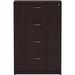 Lorell Essentials Series Weathered Charcoal 4-Drawer Lateral File Wood in Brown | 55 H x 35 W x 22 D in | Wayfair LLR18274
