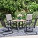 Trent Austin Design® Horwich Square 4 - Person 37" Long Outdoor Dining Set Plastic/Metal in Black/Brown | 37 W x 37 D in | Wayfair