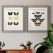 August Grove® Vintage Butterflies I - 2 Piece Picture Frame Graphic Art Set Paper, Solid Wood in White | 36 H x 24 W x 1.5 D in | Wayfair