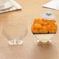 Mousse transparente en forme de cœur pour dessert tasse à pudding en MSI plastique de poulet