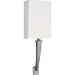 Sheridan 19-inch Satin Nickel LED Wall Sconce, Linen Acrylic Shade