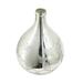 A&B Home Shiny Silver Metallic Leaf and Flower Vase