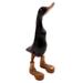 NOVICA Stomping Duck in Black, Wood and bamboo root sculpture