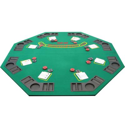 Toy Time 8 Player Folding Wood Poker Table Topper - 48" x 48" x 2"