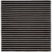 Liora Manne Sorrento Pinstripe Indoor/Outdoor Rug Black 8' Sq - Trans Ocean SRNS8630548