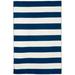 "Liora Manne Sorrento Rugby Stripe Indoor/Outdoor Rug Navy 8'3""x11'6"" - Trans Ocean SRN81630233"