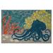 "Liora Manne Frontporch Octopus Indoor/Outdoor Rug Ocean 20""x30"" - Trans Ocean FTP12453104"