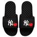 Men's ISlide Black New York Yankees Local City Patch Design Slide Sandals