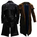 Miracle Trading Duster Fallout New Vegas Veteran Ranger NCR Trench Leather Costume Coat 2XS-5XL (Dark Brown, M)