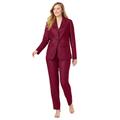 Plus Size Women's Single-Breasted Pantsuit by Jessica London in Rich Burgundy (Size 32 W) Set