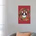 East Urban Home Christmas Happy Howlidays by Loni Harris - Wrapped Canvas Painting Canvas in Green | 26 H x 18 W x 1.5 D in | Wayfair